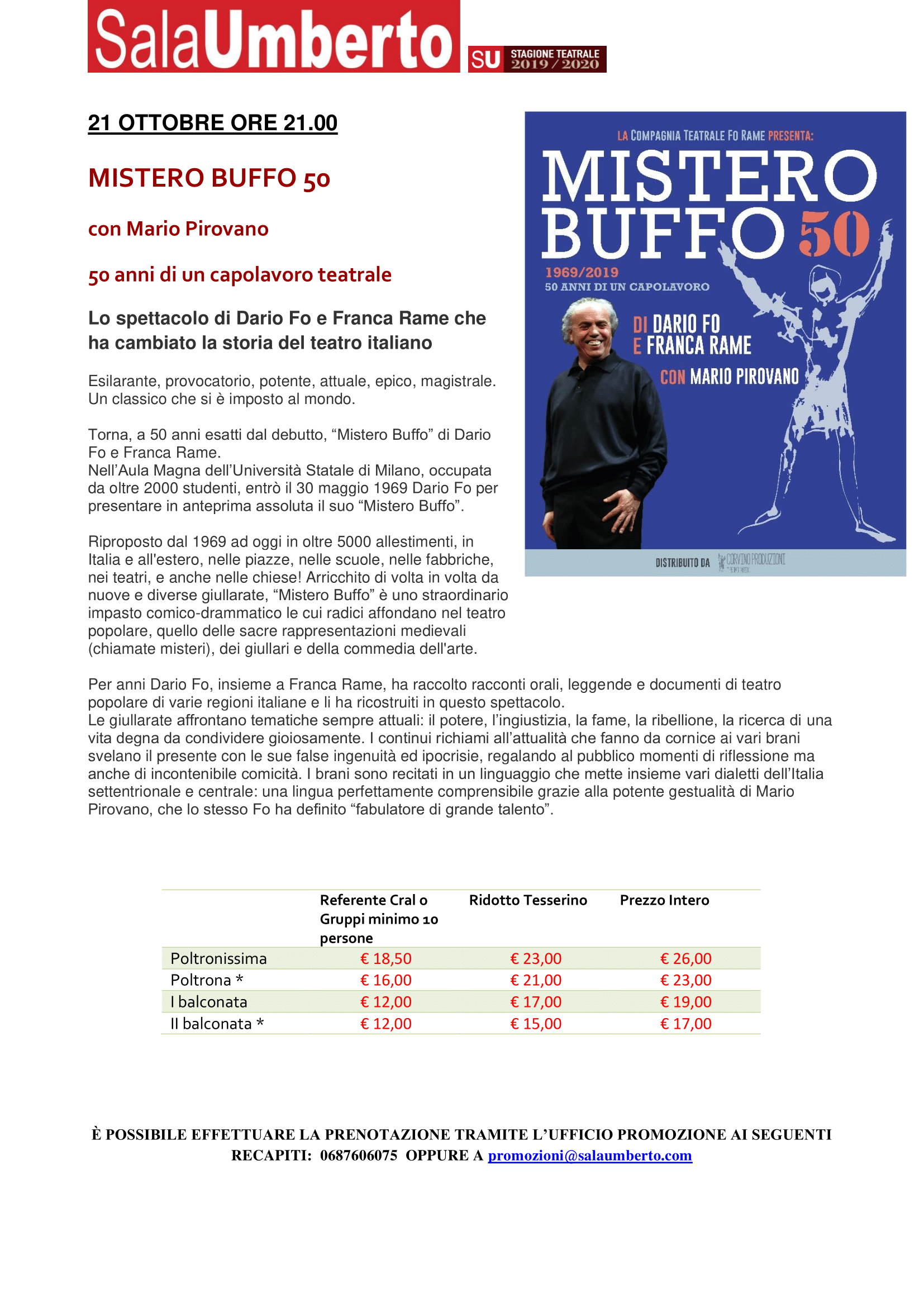 mister buffo sala umberto